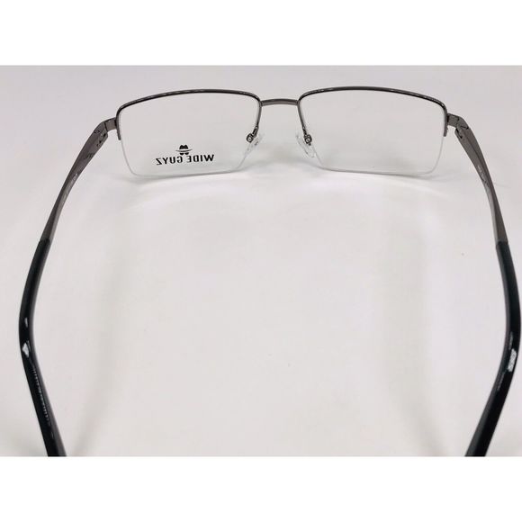 New Wide Guyz Gunmetal CLYDE Eyeglasses 57mm for The Stylish Large Man - Picture 9 of 12
